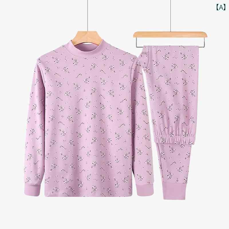 レディース トップス オシャレ 高齢者の 秋服と 秋 ズボンの レディース スーツ 綿の 保温 下着の 冬 セーターの 母親の セーター