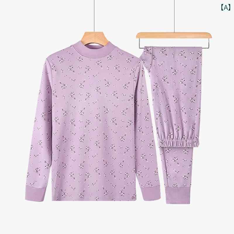 レディース トップス オシャレ 高齢者の 秋服と 秋 ズボン レディース 綿の 保温 下着 スーツ 母 冬 綿 セーター 高齢者