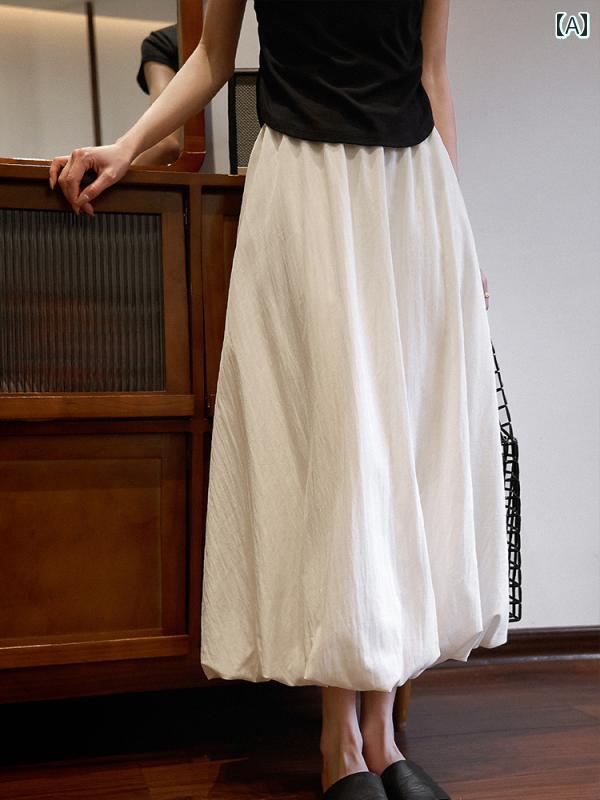 ベイカー ハイウエスト スカート タイトスカート ロングスカート レディース タイト ゲディ 婦人服 2025 春夏 ハイウエスト 肉付き ランタン バッド スカート パフ ミディアム 丈 女性用