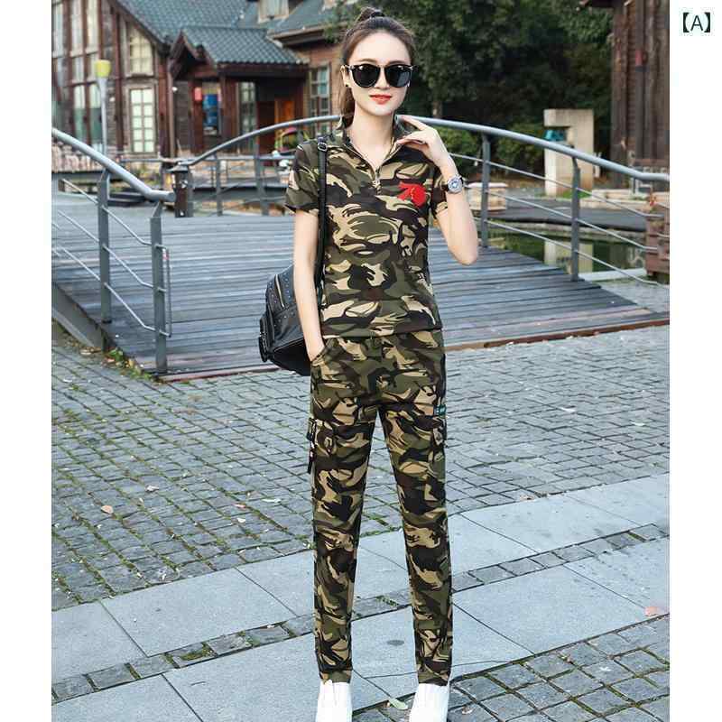 迷彩 カモ柄 パンツ アウトドア マルチ ポケット パンツ レディース 大きいサイズ 伸縮性 半袖 夏 スタイル オーバー オール 薄手 迷彩