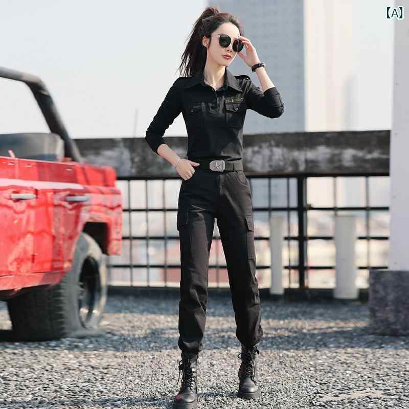 迷彩 カモ柄 パンツ 春秋 2024新 迷彩 スーツ レディースファッション スリム セーラー ダンスワーク レディース 夏の ファッション ストリート スポー...