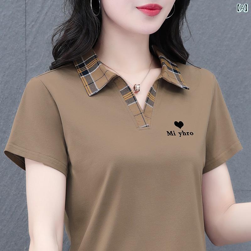 Other - レディース トップス きれいめ 夏の 薄手 女性用 綿 半袖 Tシャツ。 2025年。で 年齢を 感じさせにくい と 万能 Tシャツ 付きの ママ サマー ドレス。