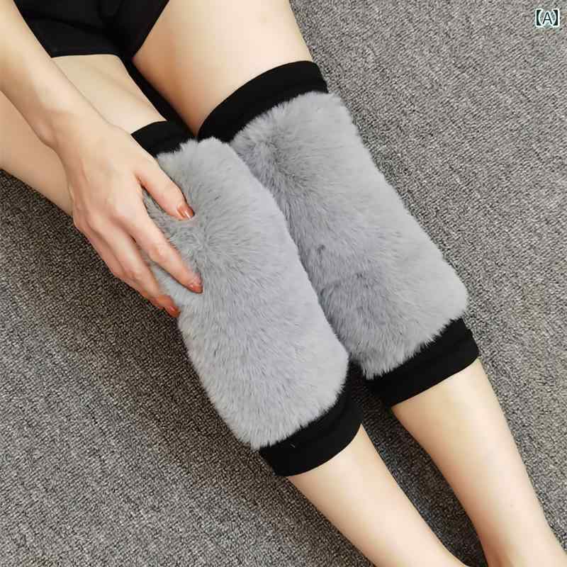 スパッツ レディース レギンス フェイク ウサギの ぬいぐるみの 膝 プロテクター 暖かい 古風 クール ..