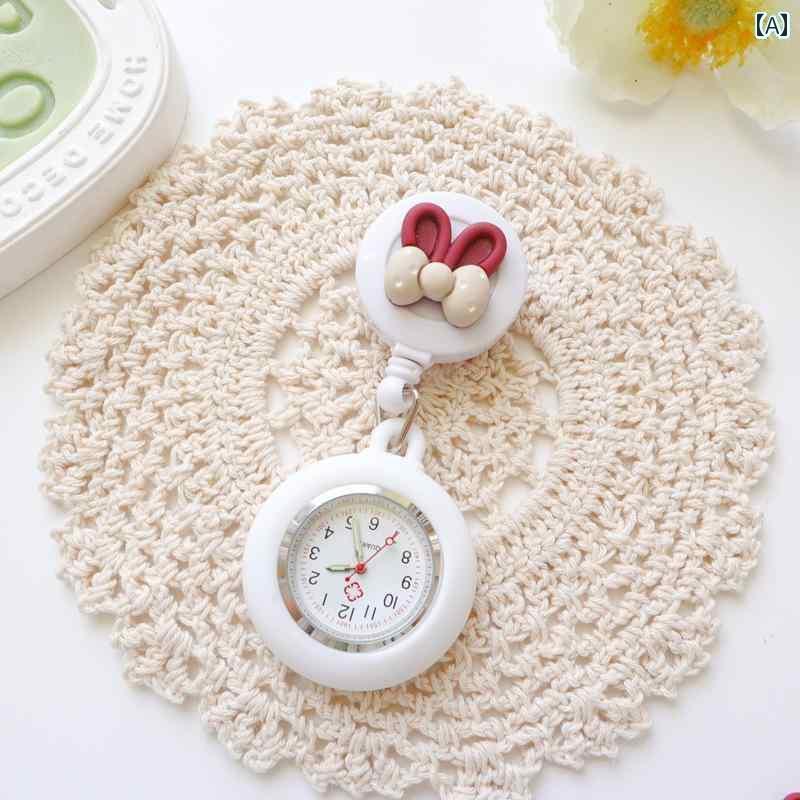 海中時計 時計 オシャレ 医療 スタッフ 専用 ナースウォッチ 格納式 ドクター チェスト ウォッチ スト..