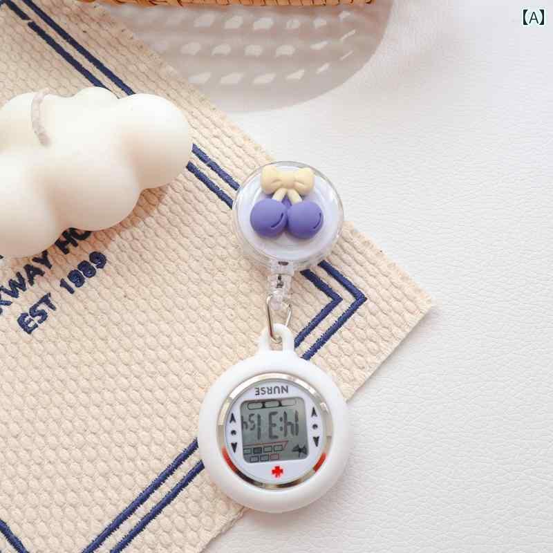 海中時計 時計 オシャレ 伸縮性の ある ナースウォッチ チェスト ウォッチ ドクター 懐中時計 ナイト ..