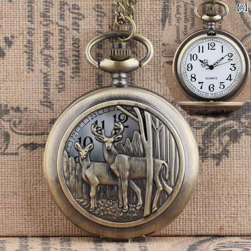 海中時計 時計 オシャレ 小さい ヘラジカ ゾウ フクロウ クモ チンチラ ワシ カラー ラインストーン 接..