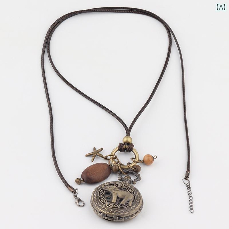 海中時計 時計 オシャレ 象 フェニックス 蝶 カナダの 鹿 アヒル ワシ 松 ツル カササギの 懐中時計 大..