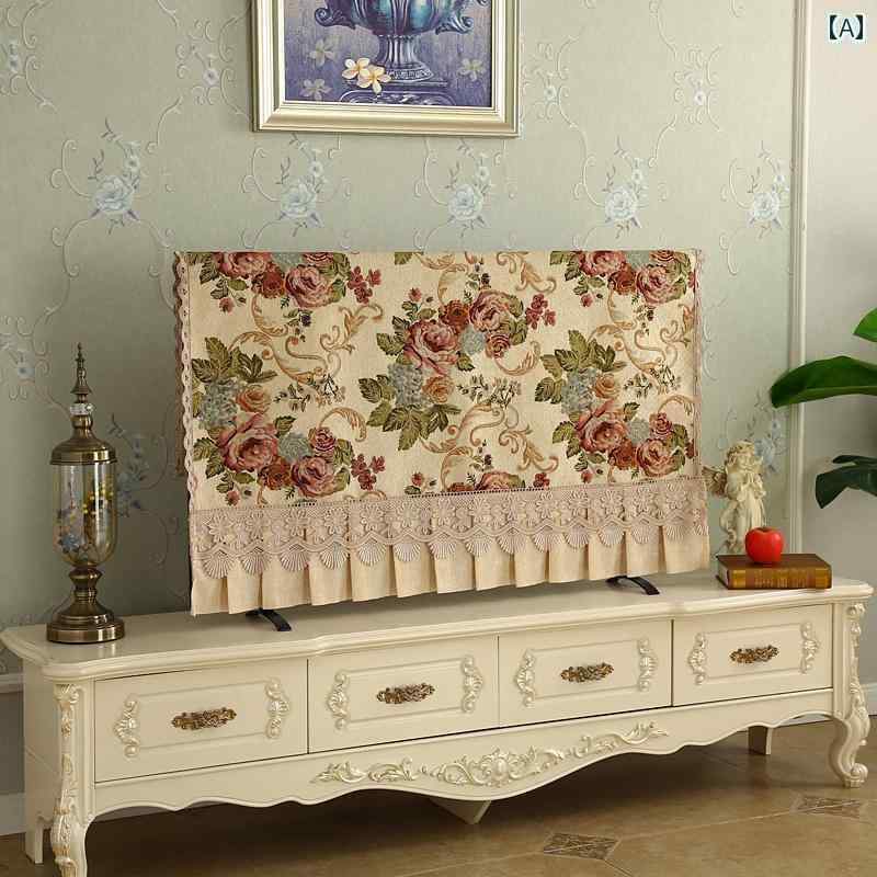 テレビカバー テレビガード オシャレ テレビ カバー 防塵 液晶 布 55インチ 65インチ 75 ヨーロピアンスタイル ハイエンド 高級 アメリカン ライト