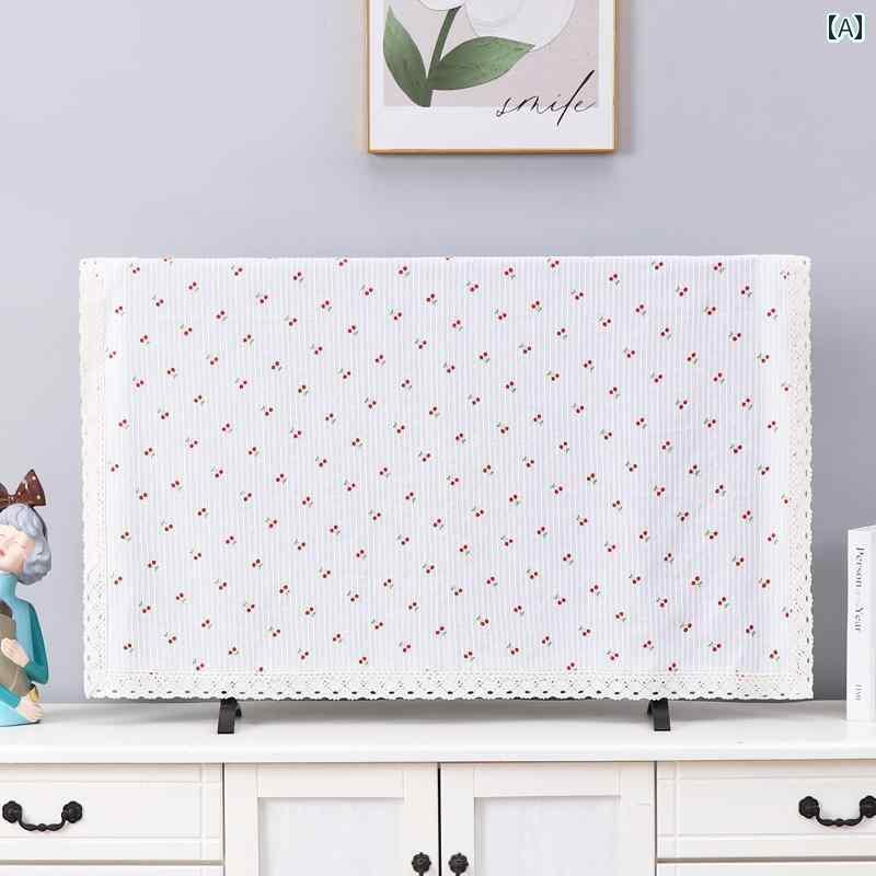 テレビカバー テレビガード テレビ セットの ダストカバー シンプル 綿 生地 花柄 55インチ 65インチ L..