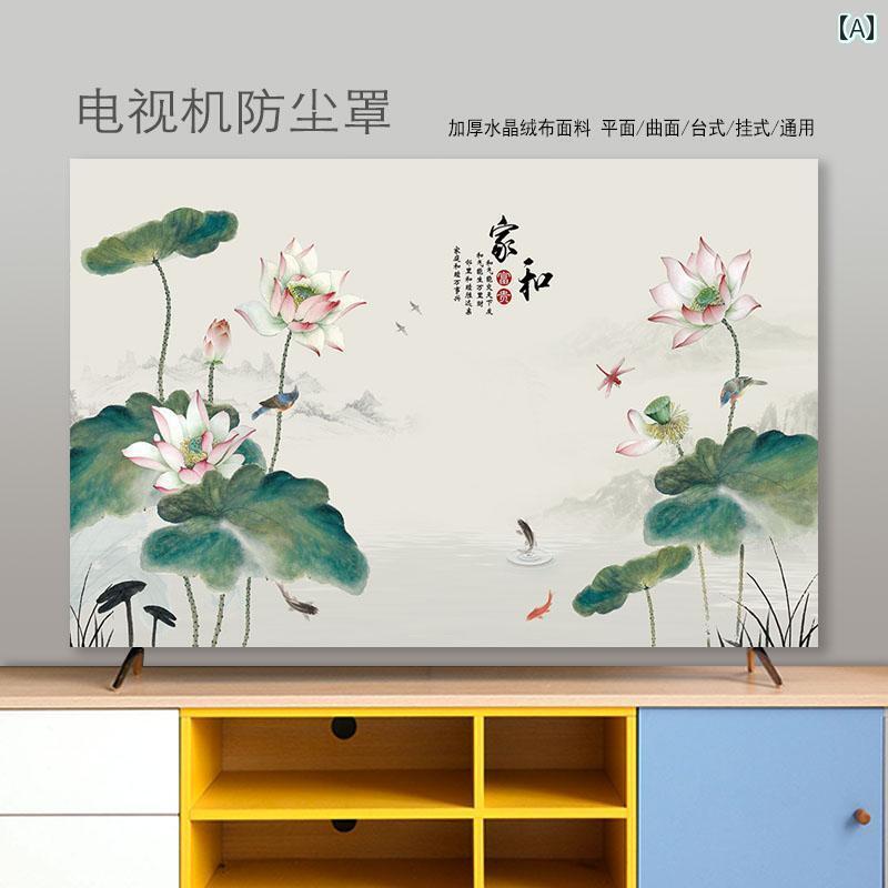 テレビカバー テレビガード 2025年新 登場 Zen TV ダストカバー 布 LCD 曲面 スクリーン 吊り下げ 式 ..