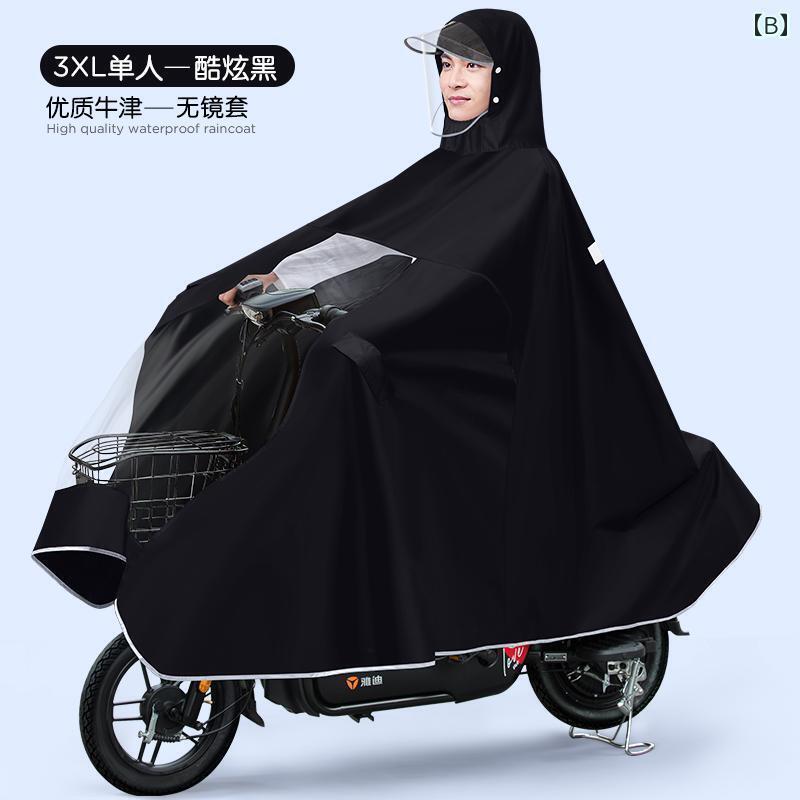 通学 通勤 リュックレインポンチョ レインコート 電気 自動車 メンズ オートバイ 全身 暴風 雨 保護 バッテリー 車両 乗馬な ポンチョ 拡大