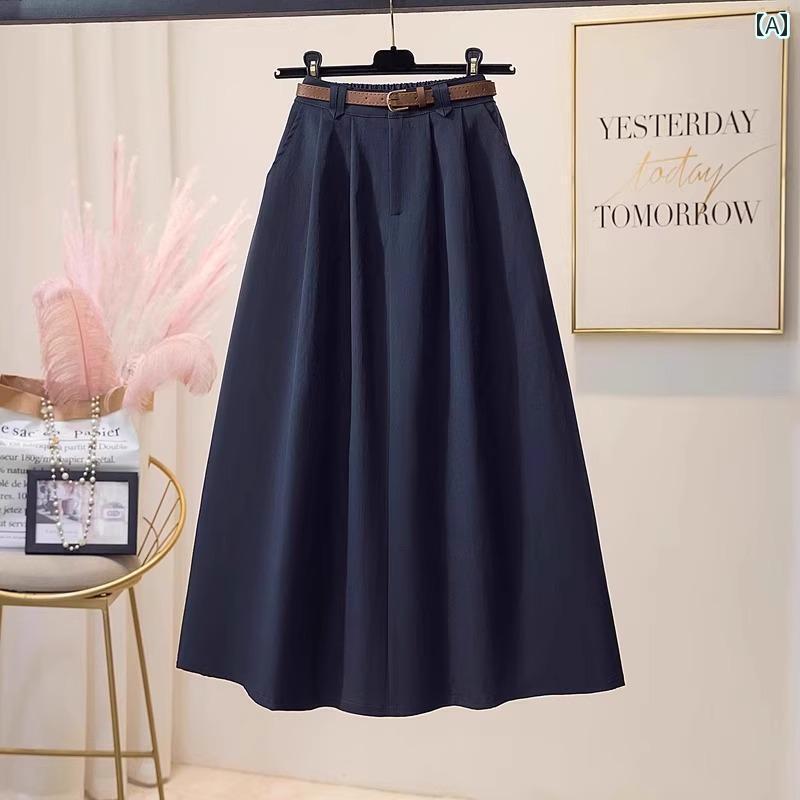 スカート プリーツスカート ショートスカート レトロ ハイウエスト aライン プリーツスカート 女性用 2..