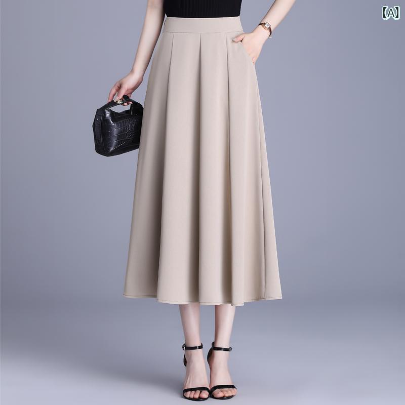 スカート プリーツスカート ショートスカート プリーツスカート スカート 冷感 レディース 夏の 薄手 ロング 2024 ハイウエスト a ライン アンブレラ