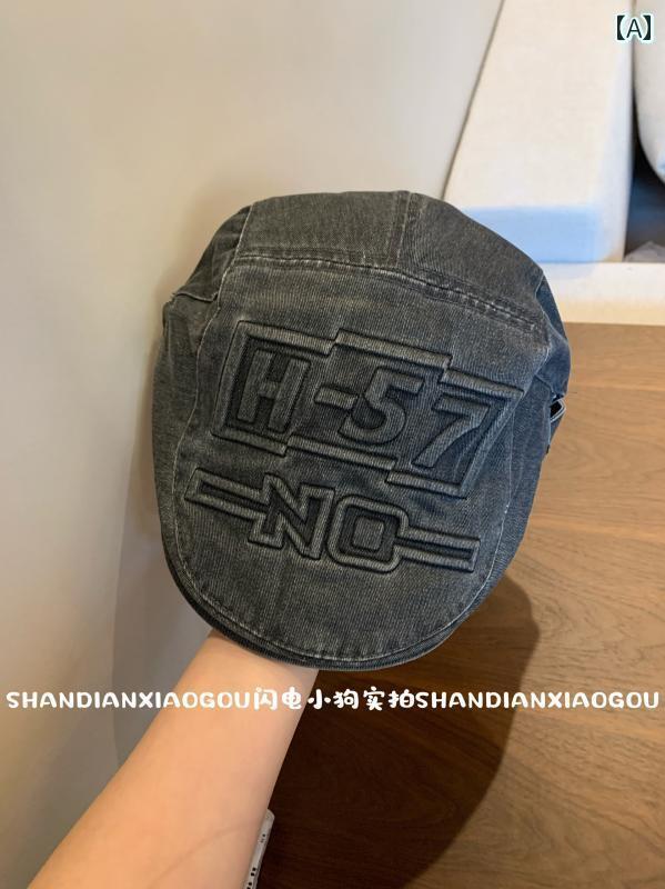 キャップ デニム ウィッシュ 加工 ホット ガール レトロ フォワード ハット ウォッシュド オールド カ..