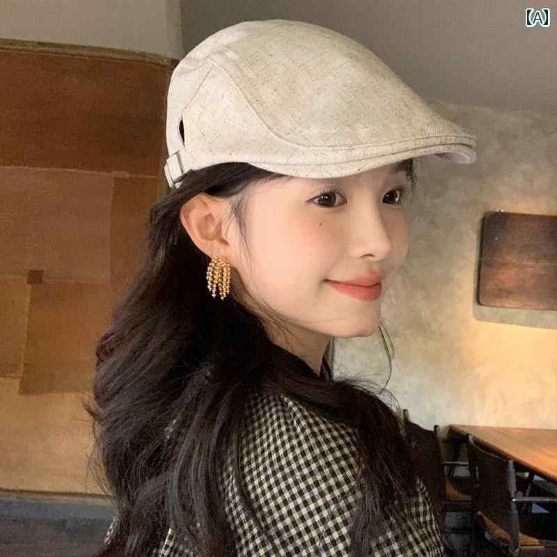 キャップ デニム ウィッシュ 加工 【 私の 頭は 丸くない】 2025年 デニム ベレー 帽 万能な 顔 見せ ..