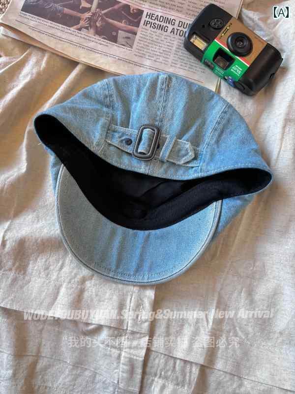 キャップ デニム ウィッシュ 加工 【 私の 頭は 丸くない】 レディース カウボーイ フォワード ハット ..