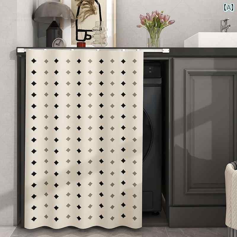 洗濯機カバー 洗濯機 カバー 防水 バルコニー ドラム 洗濯 機用 遮 光 カーテン キャビネット ドア 防..