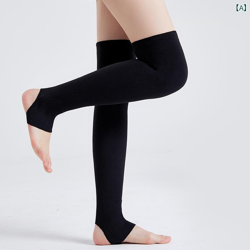 暖かい 靴下 レディース 夏に ふくらはぎを 保護 する レッグ ソックス 膝上 ロング 膝 暖かい ドイツ ベルベット 古風 クール 脚 薄手 ステップ 長袖