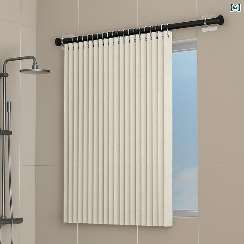 オシャレ インテリア 浴室 トイレ カーテン パンチ フリー トイレ小 窓 遮 光 覗き見 防止 防水