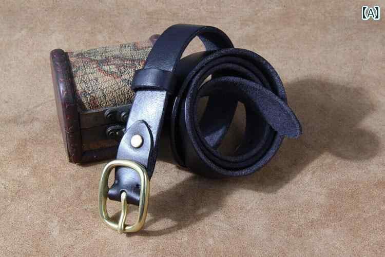 レザーベルト レザー オシャレ レディース イン スタイル 銅 バックル カジュアル トップレイヤーな 牛..