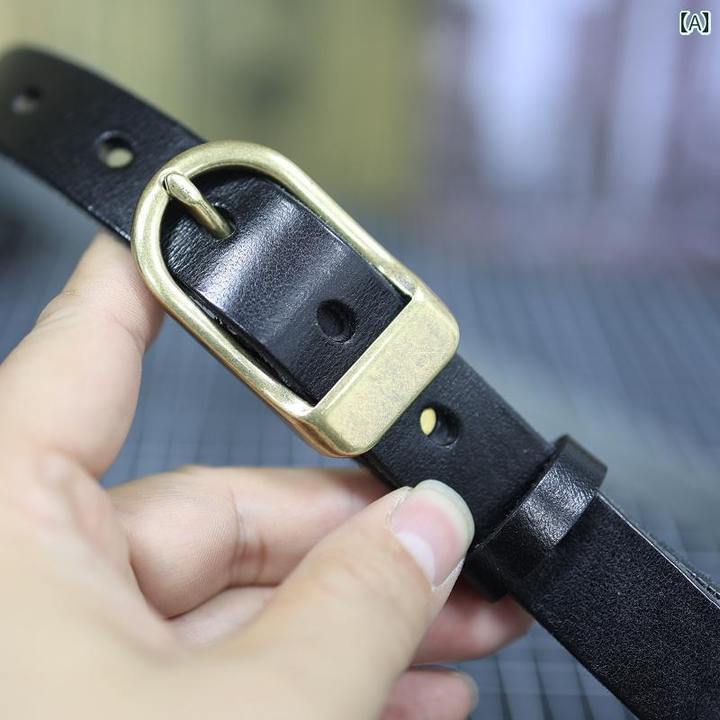 レザーベルト レザー オシャレ ファッション 第一層 牛革 ベルト ソフト ピン バックル 装飾 スカート レディース 結び目 カジュアル 学生 レトロ