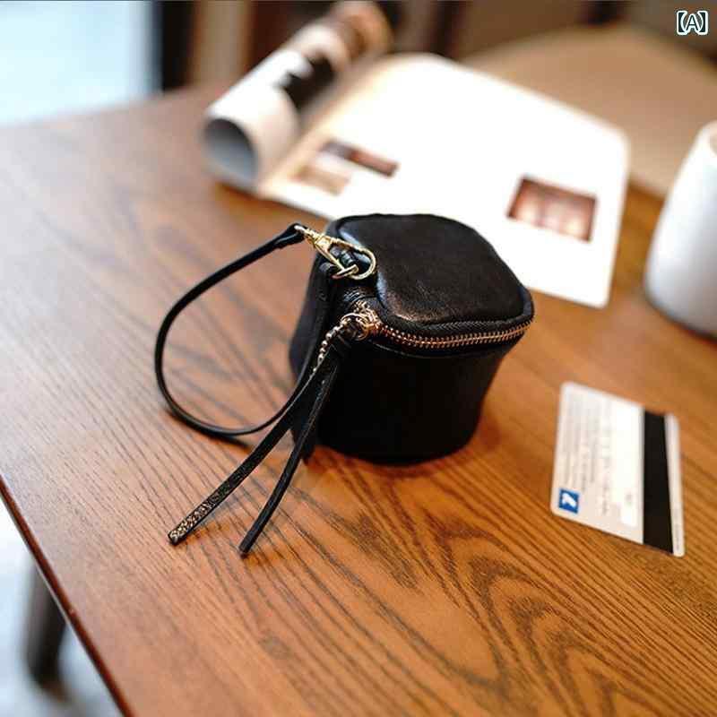 コインケース ミニ財布 ショルダー ミニ シンプル 植物 タンニン なめし 牛革 ハンドヘルド イヤホン 口紅 コイン 収納 カード バッグ大容量小銭入れ