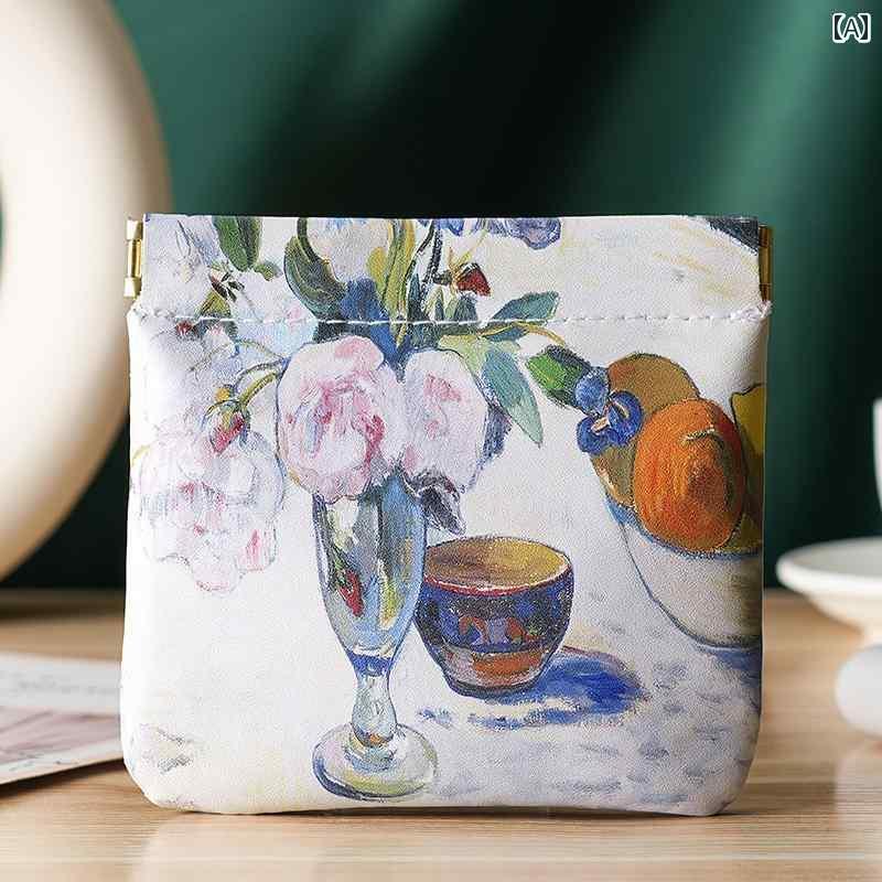 ミニ財布 レディース 財布 自動 開閉 化粧 品 袋 メガネ 収納袋 開閉小銭入れ カードホルダー 口紅 収..