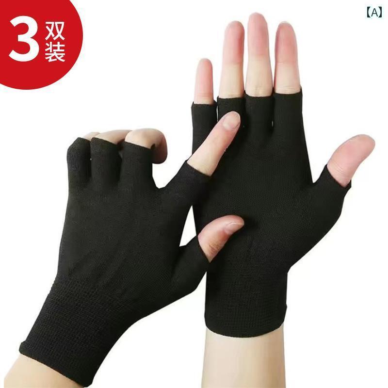 サイクリンググローブ 手袋 ジム 日焼け防止 ハーフ フィンガーグローブ メンズ 夏用 薄手 通気性 運転..