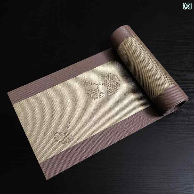 北欧 テーブル ランナー チャイナ風 軽い 高級 金 テーブル 旗 中国 禅 ティーセット 防水 耐 油 素材 カッティング ダイニング コーヒー マット