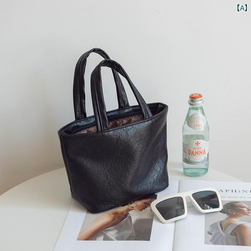 トートバッグ レディース 大きめ ソフト レザーハンドバッグ 2024 レディースバッグ シンプル スモール レザーバッグ ファッション コスメバッグ 無地 かわいい ミニ ハンドバッグ