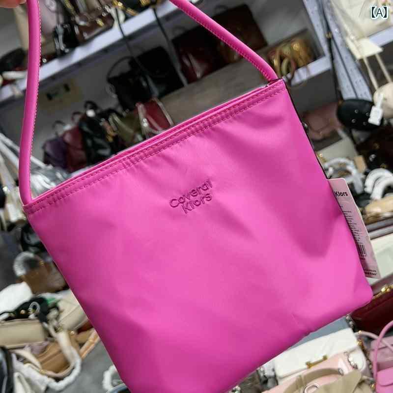 トートバッグ レディース 大きめ 福祉 テール シングル 片 肩 脇下小 布 バッグ 防水 素材 ジッパー 付き トップ 開口部 24 高 21