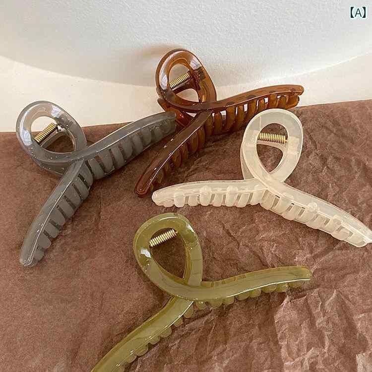 おしゃれ ヘアピン ヘアクリップ 大きい 爪 クリップ サメ ヘア レディース後 頭部 アクリル 夏の エレ..