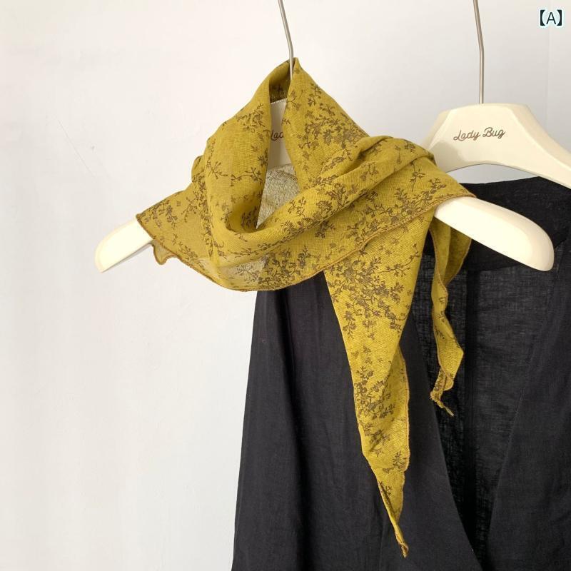 バンダナ おしゃれ ヘアバンド 2025年小 花柄 三角 スカーフ レディース 春夏 田園 風 ヘッド 装飾 バ..