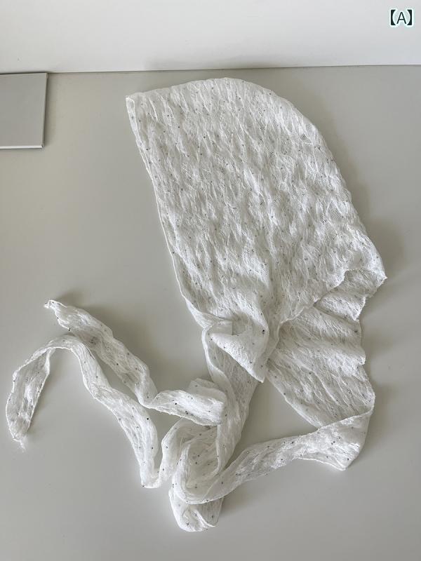 バンダナ おしゃれ ヘアバンド 韓国 インスタ グラムの ブロガーが おしゃれな ロング ストラップの 薄..