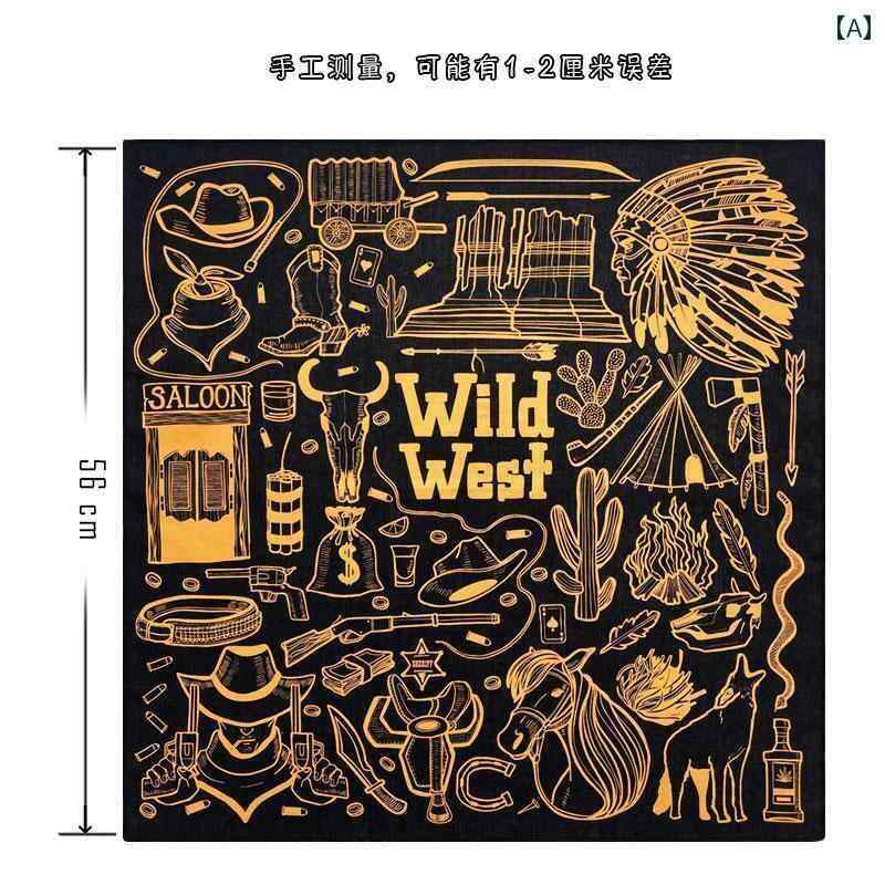 バンダナ おしゃれ ヘアバンド メイラード カラー ヒップ ホップ スカーフ メンズ 包 頭 西部 カウボー..