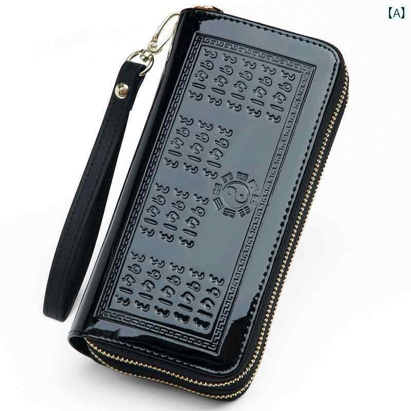 財布 長財布 レザー ゴールデン イエローの ラッキー ウォレット ビジネス ハンドバッグ 女性用 小型 ..