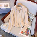 パーカー ジップ 秋冬 フード付き ダブル ジッパー カーディガン 薄手 コート レディース 秋 大きめ サイズ 脂肪 ミリメートル ハイエンド スリム シック...