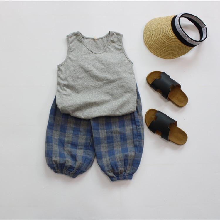 子供 秋 長ズボン 格子柄 カジュアル 防蚊 ゆったり 通気性 綿素材 普段使い アウトドア 伸縮性