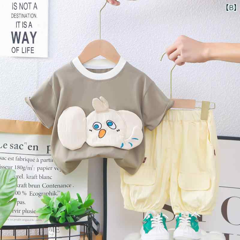 キッズ 男の子 半袖 Tシャツ 夏用 かわいい 象 プリント 薄手 ゆったり トップス ...