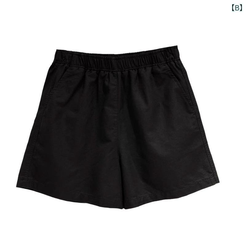 Pantalones cortos para mujeres verano blanco algodón delgado ligero largo efecto delgado vestuario de goma casual uso habitual aéreo ligero — vista 3