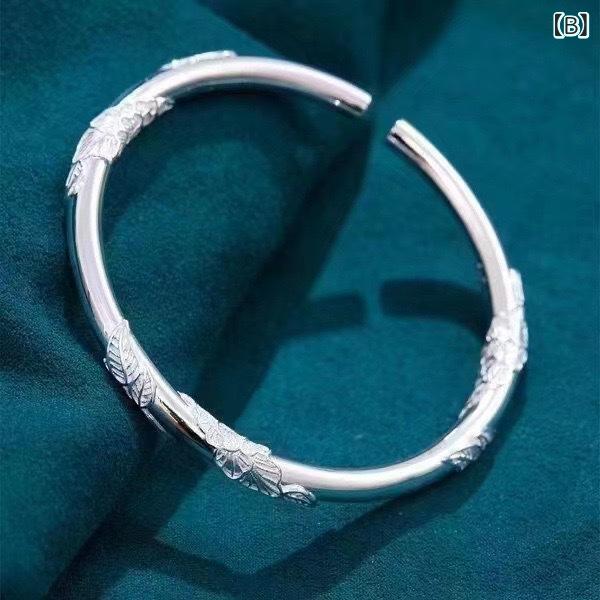 ブレスレット レディース バングル 手首飾り アクセサリー 開口タイプ フリーサイ...