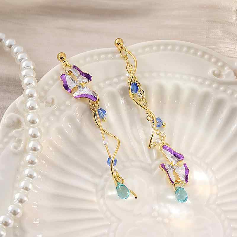 ピアス レディース アクセサリー ジュエリー シルバー 925 銀針 アシンメトリー 花 フラワー ロング チェーン 揺れる きらきら 大人かわいい 清楚 上品 フェミニン 幾何学 水滴 ドロップ パール 真珠 冠婚葬祭 パーティー デート 女子会 ギフ