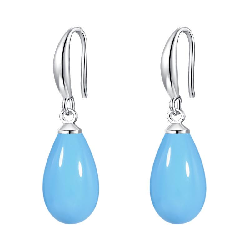Freshwater Pearl - レディース イヤリング 民族 水滴型 梨形 ブルーターコイズ グリーンターコイズ ジルコニア アクセサリー エスニック ジュエリー 天然石 輝き 繊細 デザイン 日常使い ギフト向き