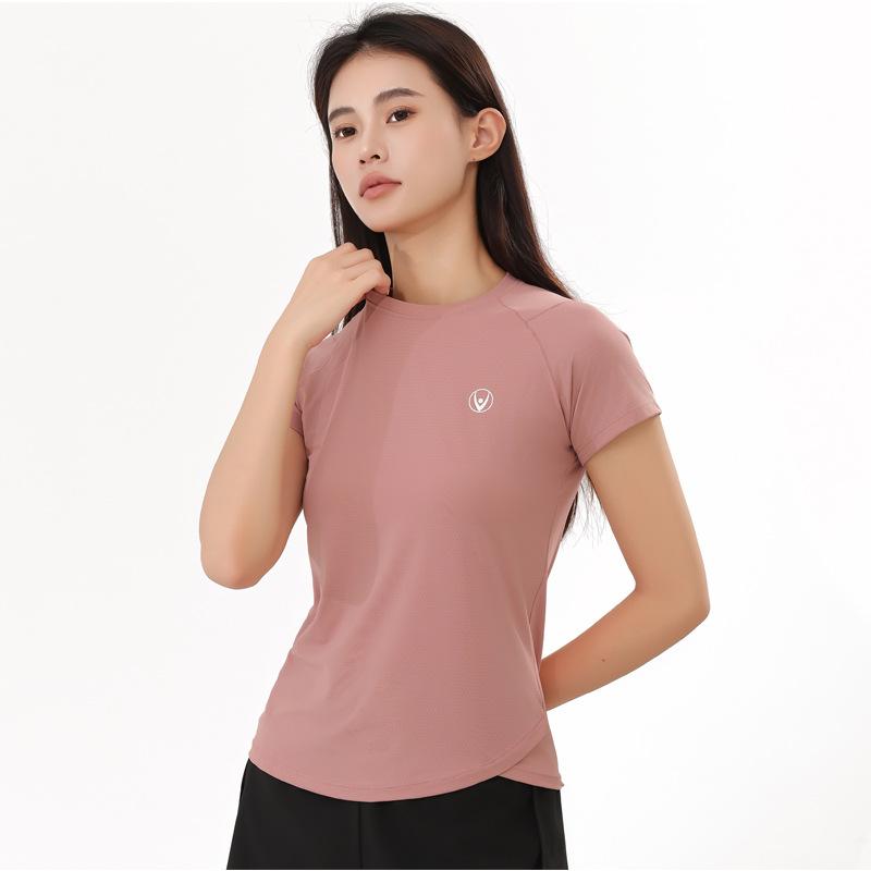 Other - レディース 接触冷感 短袖 Tシャツ ヨガ フィットネス トップス 速乾 ランニング ウェア カジュアル スポーツ 吸湿 伸縮性