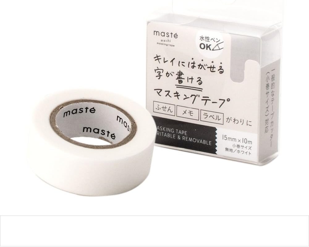 樂天商城 - マークス 水性ペンで書けるマスキングテープ 小巻 ｢マステ｣ ホワイト MST-FA04-WH