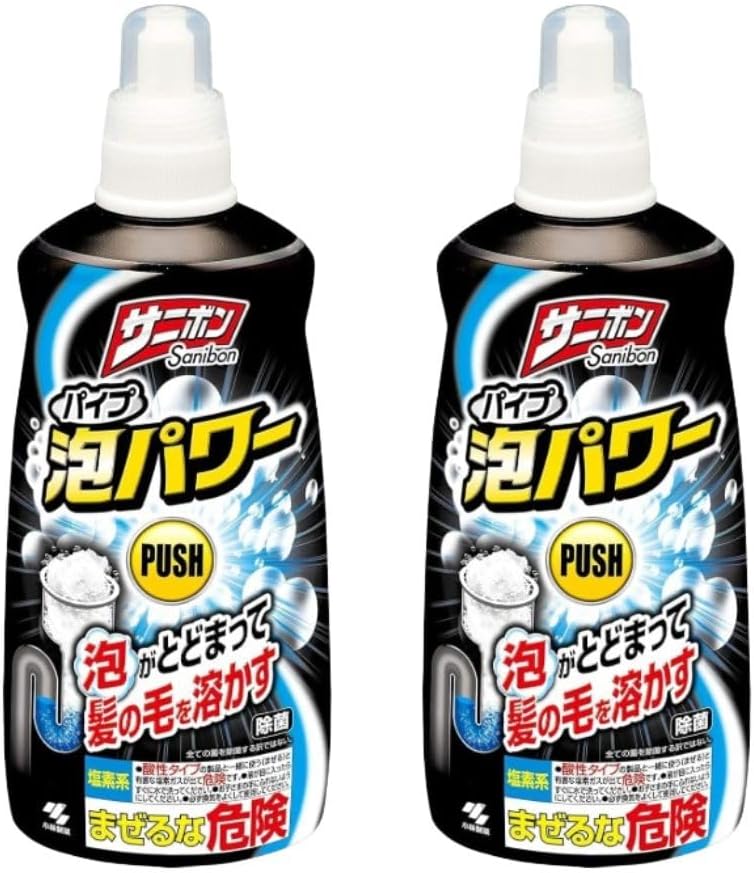 Rakuten - 【2セット】サニボン パイプ泡パワー 400ml 小林製薬 泡パワー パイプクリーナー 排水口 つまり 除菌 消臭 髪の毛 溶かす 排水パイプ 悪臭 スッキリ 解消 本体
