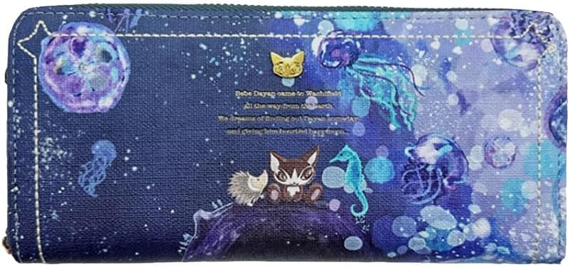 Rakuten - べべダヤン ラウンドファスナー長財布 レディース わちふぃーるど 合皮 (タツノオトシゴとクラゲ)