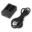 SJCAMデュアル充電器 急速 SJ4000/SJ5000X/SJ5000 Plus対応 2個同時充電可 HOP-SJADP2P 送料無料