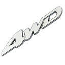 金属カーステッカー 4WD 四駆 エンブレムステッカー おしゃれ 愛車のドレスアップ キズ隠しなどに 取付簡単 4WDに変装 3Dステッカー 粘着テープ 4WD...