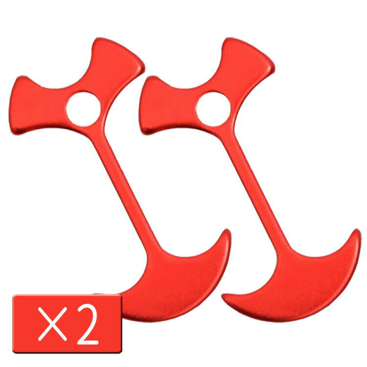 2本セット アンカー型ペグ テント用 フック ウッドデッキ 桟道 桟橋 バックル キャンプ フィッシュボーン HOP-ANCHFC02 送料無料